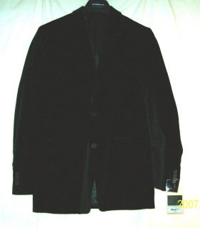 Marc Anthony Mens Size 40 Regular Black Velvet Blazer Sports Jacket