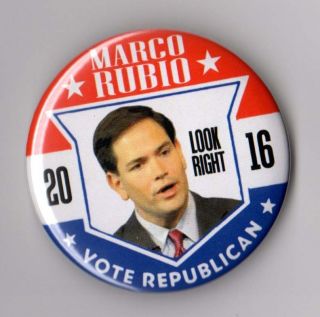 Marco Rubio Political Campaign Button Pin 2016
