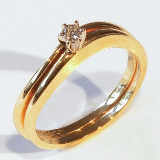 14KY Engagement Wedding Diamond Ring Set