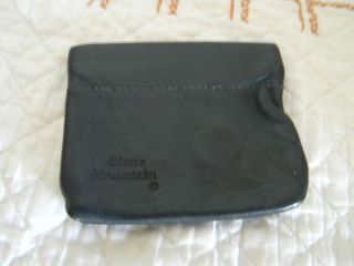 Stone Mountain Dark Blue Soft Leather Squeeze Coin Change Purse