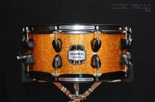 Mapex Mydentity Custom 14x6 Snare Drum Gold Sparkle w Black Hardware