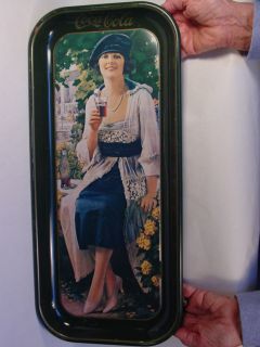 Coca Cola 1973 Tin Tray with Picture from 1921 Ad Design