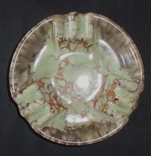 VINTAGE Art Pottery Marbled Marble Ashtray British Zone S. Wine & Co