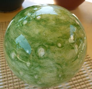 Marble Green Glass Gazing Ball 6 Cute Spring Color
