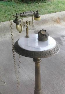 Marble Top Table Antique Telephone