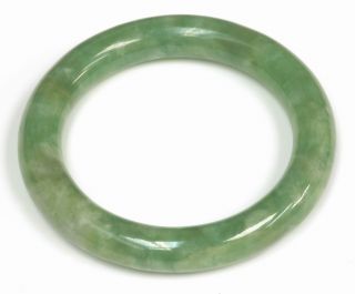 Beautiful Natural Green Jade Bangle Bracelet w GIA Certificate 383