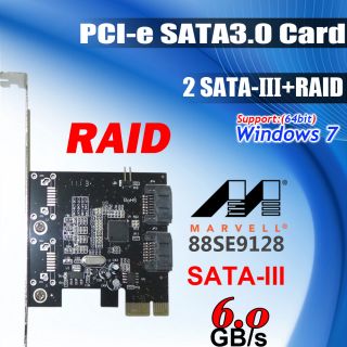 PCI Express Marvell 88SE9128 SATA3 3 0 III RAID Card