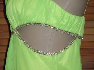 Brand New MARY.L COUTURE Lime Green Drag Queen Dress 12