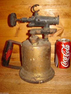Antique Brass Blowtorch No Makers Mark A Classic Mancave Display Item