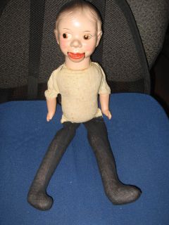 RARE 1930s Charlie McCarthy Ventriloquist Dummy Doll Composition