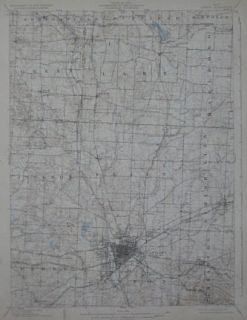 1903 Canton Massillon Electric Rrailroad Map Stark County Ohio
