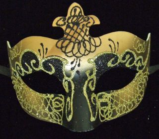 Venetian Masquerade Party Eye Mask Samba Black Gold