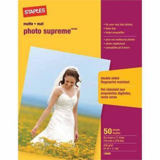 Supreme Matte Paper 8.5x11 Lot of 4 (200sheets) Double Sided Matte