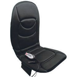 12 Volt 5 Motor Heated Massaging Seat Back Cushion Black