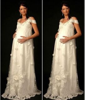 Maternity Dress Wedding Evening Dress Party Ball Gown Color &Size