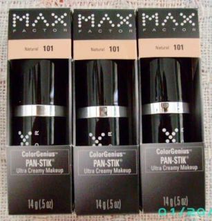 Max Factor Pan Stik Makeup, Natural 101 Pan Stick Full Size 3.99