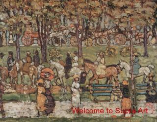Central Park Maurice Prendergast Repro Oil Painting