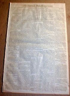  1812 newspaper FT MEIGS on MAUMEE RIVER Ohio under attack by Indians