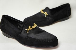 Mauri Black Pony Hair and Suede Loafer Dress Shoes Sz 9 5 M EUC