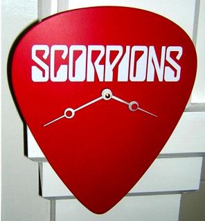 Scorpions Matthias Jabs Band Giant Guitar Pick Clock
