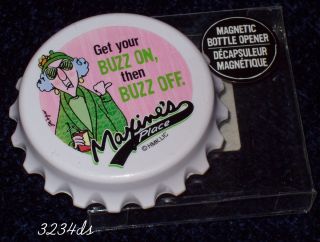 Hallmark Maxine Magnetic Bottle Opener Get Your Buzz on Then Buzz Off