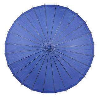 26 x 19 Ocean Blue Paper Wedding Decor Parasol Umbrella