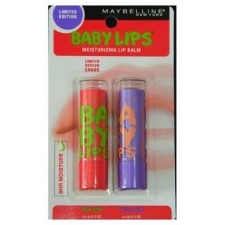 Maybelline Baby Lips Lip Balm Limited Edition Peach Kiss Pink Wink HTF