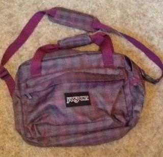 Jansport Messenger Bag Book Bag Grey Purple Pink