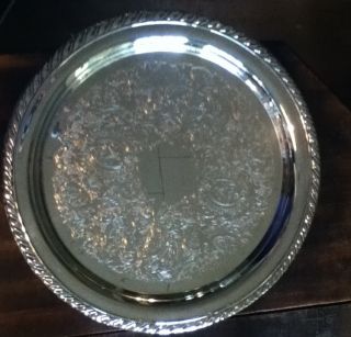 Vintage Oneida OL USA Maybrook 12 inch Silver Plate Serving Tea tray