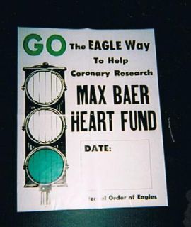 Old RARE Max Baer Heart Fund Boxing Poster