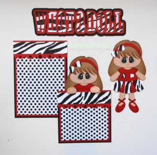 Premade Mat Set Paper Piecing Scrapbook Page Album Girl Baby Doll