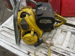 Vintage McCulloch Mac 15 Chainsaw for Parts