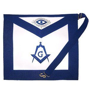 Master Mason Embroidered Apron with Silver Threading