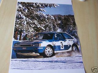 Mazda 323 GTX 4x4 Rally Car LamtD Poster Print