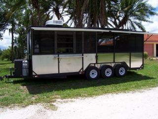 Meadow Creek BBQ Concession Trailer with TS250 Smoker Pit Cooker