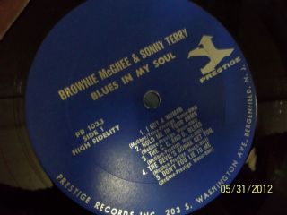 Brownie McGhee Sonny Terry Blues in My Soul Mono VG