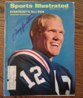 1970 Terry Bradshaw Signed Rookie Sports Illustrated   Pittsburgh