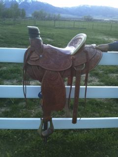 Handmade Tex Tan Hereford Ranch Roping Saddle