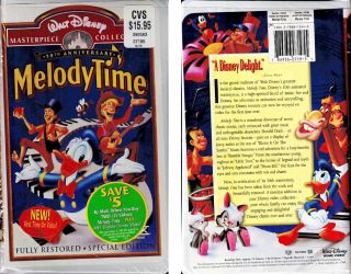 Walt Disney 50th Anniversary MELODY TIME VHS (1998) *NEVER OPENED