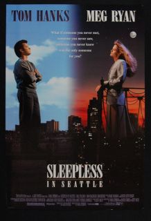 Sleepless in Seattle 1993 Meg Ryan Tom Hanks Original Movie Poster