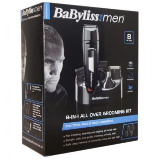 BaByliss 7056CU Mens Rechargeable Body Hair Beard Trimmer Clipper Kit
