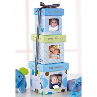 Baby Boy Trinket Keepsake Memories Photo Box Gift Set