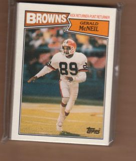 50 Gerald McNeil 1987 Topps 94 RC Rookie Cleveland Browns NRMT to Mint