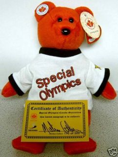 SPECIAL OLYMPICS MELISSA ETHERIDGE TY BEANIE BABY SIGNED AUTOGRAPH