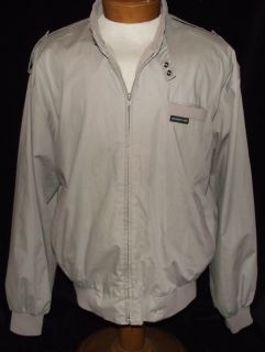 Members Only 80s Cafe Racer Vintage Jacket Khaki L XL