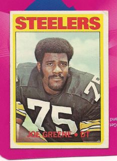 Mean Joe Greene Steelers 1970s All Decade Team Hall Of Fame 1972 Topps