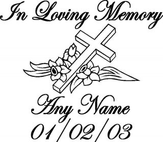 In Memory of A Lost One Memorial Sticker Decal Graphic