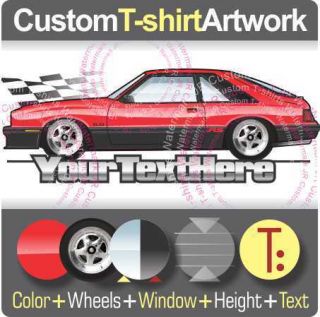 Custom T Shirt Inspired on 79 86 Mercury Capri Black Magic RS Turbo