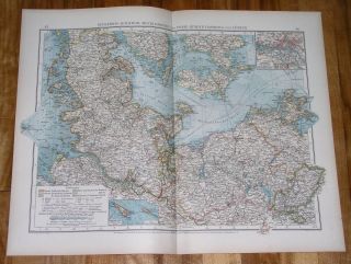 Map of Schleswig Holstein Mecklenburg Hamburg Germany Denmark