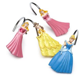 Disney Princess Shower Curtain 12 Hooks Bella Cinderella Sleeping
